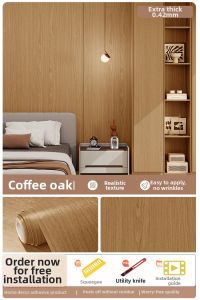 O Margo | Waterproof Moisture-Resistant Renovation Wood Grain Thickened Wallpaper