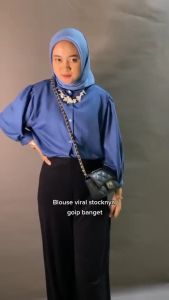 SALE!!! ELZE BLOUSE WANITA SHAKILLA POLOS BISA COD BESTSELLER
