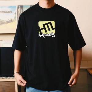 HEADS - HTL Throw Square Tee Black | Kaos Graphic Lengan Pendek Pria/Wanita 20s