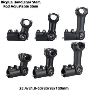 GUSTAVO Mountain Bike Power Bicycle Handlebar Stem 60/80/93/100mm Road MTB Table Rod Adjustable Stem 31.8 25.4 Riser