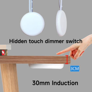 แผ่นหินแก้วพลาสติกอะคริลิกเจาะทะลุ 30มม. สวิตช์เซ็นเซอร์แผ่นกระเบื้องไฟ LED เซ็นเซอร์สัมผัส 3.7 - 24โวลต์ สวิตช์หรี่ ไฟซ่อนสวิตช์สัมผัส สวิตช์หรี่แสงสมาร์ทโฮมไฟ LED ริ้วสายไฟ