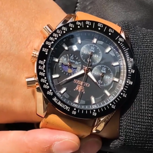 OLEVS Jam Tangan Pria Original Anti Air Kulit Tahan Keren Led Hitam Luxury Chronograph Watch Men Multifungsi Cod Model 9957