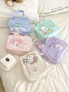 Sanrio Portable Large Capacity Multi-Layer Makeup Bag Womens Cute Kitty Cat And Pochacco Dog Storage Organizer Bag