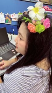 กิ๊บสงกรานต์ ดอกไม้ประดิษฐ์ กิ๊บขันดอกไม้