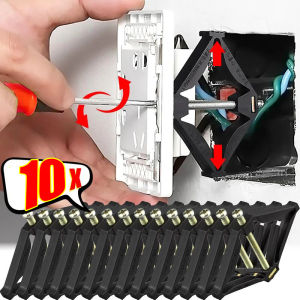 10Pcs Wall Sockets Bottom Box Repair Device 86 Type Wall Switch Bottom Box Fixed Support Rod Adjustment Sockets Box Repair Accessories