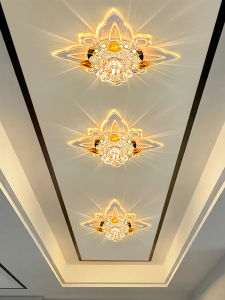 Modern Simple Crystal Hallway Lighting Corridor Embedded Entrance Hall Balcony Lamp Internet Famous Product Square LED Ceiling Light