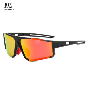 แว่นตากันแดดขับรถ LouisWill แว่นตากันแดดขี่จักรยานกลางแจ้งแว่นกันแดดโพลาไรซ์ TAC ทุกเพศแว่นตากันแดดป้องกันทรายยืดหยุ่นออกแบบสี UV400แว่นตาใส่วิ่งสำหรับผู้ชายผู้หญิง