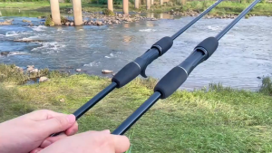 (CARBON FIBER RODS) WJS Ultra Lightweight Fiber Fishing Rod 1.8m / 2.1m Spinning Rod Casting Rod 2-Piece Design Easy Carry Portable EVA Handle Fast Action Freshwater Saltwater Lure Rod Joran Pancing Carbon Fiber Ringan