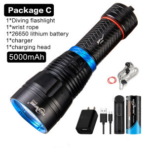 HaixnFire DV50 Underwater waterproof electric torch XHP70 Diving flashlight 7000 lumens led scuba diving flashlight Camping light Underwater Fish lanterns