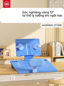 Bàn học chống cận bàn học chống gù lưng mặt bàn nghiêng 12 độ cho trẻ từ 5-12 tuổi