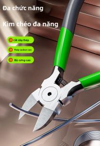 Kìm Điện Tử Đa Năng 5/6 Inch Cắt Cạnh Mạ Crôm Vanadi Dùng Cắt Dây Cáp Làm Đồ Trang Sức Sửa Chữa Dụng Cụ Cầm Tay