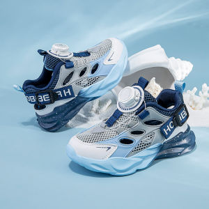 Kids Sneakers Boys Cool Fabric Hollowed-out Honey Pink Girls Sports Shoes Rotating Buckle 27-38 Anti-skid Flexible Fashion Style Durable Nursery Casual Shoes Comfy Leisure Kindergarten Primary School Students Running Infant Cute Children Walking Footwear