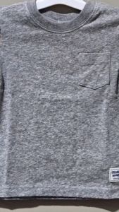 OshKosh Bgosh Boys Heather Gray & Color Stripe Short Sleeve T-Shirt