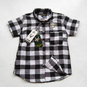 Kemej flanel anak lengan pendek usia 12345678 tahun slimfiting distro