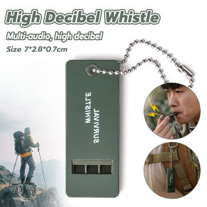 Vacaka 1pc Portable Survival Whistle 3-Frequency Whistle High Decibel Whistle