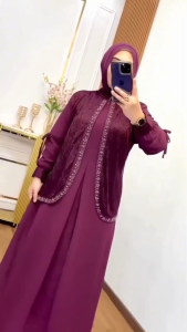 Delova Dress Brokat Gaun Kondangan Baju Pesta Muslimah Wanita Dewasa Elegan Busui Terbaru 2025