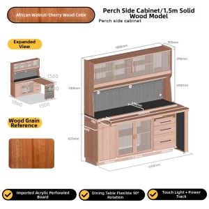 HOUYE | Hidden Integrated Dining Table and Sideboard