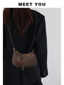 Caramel Color Popular Underarm Saddle Bag Womens New 2025 Lightweight Luxury Unique Design High-End Sensation Versatile Crossbody Bag