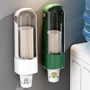 Máy Đựng Cốc Dùng Một Lần Gắn Tường Dày Chống Bụi Từ Tính Đồ Dùng Vệ Sinh Cá Nhân Gia Đình Thùng Đựng Cốc Bằng Giấy