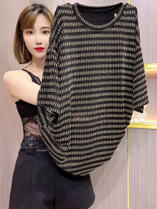 Chic Beautiful Short Sleeve Midi T-Shirt Womens Fashion Summer Clothes European Style Casual Streetwear round Neck Loose Fit