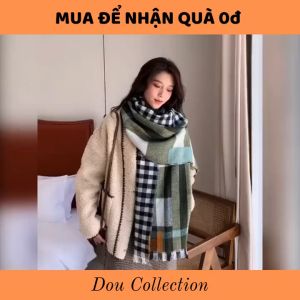 Khăn choàng cổ len (Khăn cashmere) cao cấp họa tiết caro thời trang thu đông - 50x195cm - PJN.ARC - mã LN002