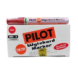 ปากกา ปากกาไวท์บอร์ด หัวแกลม ยี่ห้อไพล็อต ( pilot) มีทั้งแบบยกกล่อง 12 สี และแบบคละสี 6 สี
