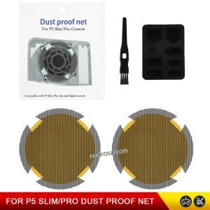 Cooling Fan Vents Dust Filter for PS5 Slim PS5 Pro Accessories Game Console Dustproof Kits Silicone Dust Plugs Set Accessories