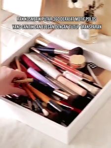 Korea style big pencil box organizer bag kotak pensil muat banyak pensil case premium tempat pensil kapasitas besarTempat penyimpanan kuas kosmetik tempat kuas make up putar tempat pen