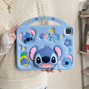 Mesuca | For Xiaomi Redmi Pad 2 SE 11 Inch Kids Cute 3D Cartoon Stitch Silicone Tablet Case Friendly Head Grip Tok Holder Stand Cover