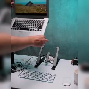 Laptop holder with arm laptop arm bracket arm stand lifting flat hanging desktop multi-function height increasing spinning lift heat dissipation stand 笔记本支架