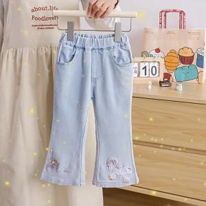 Embroidered Girls Jeans Pants