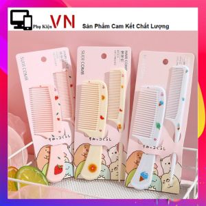 SET 2 Lược Chải Tóc Dễ Thương Pastel Xinh Xắn - COMBO 2 Lược Tạo Kiểu Họa Tiết Hoạt Hình Siêu Đáng Yêu Cute - Bộ Lược Mini Bỏ Túi Tiện Dụng