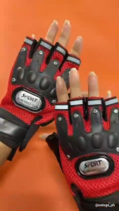 Half Finger Motorcycle Bike Gloves With Hard Shell Protection Anti-slip Wear-resistant Cycling Gloves Outdoor Sports Riding Training Gloves