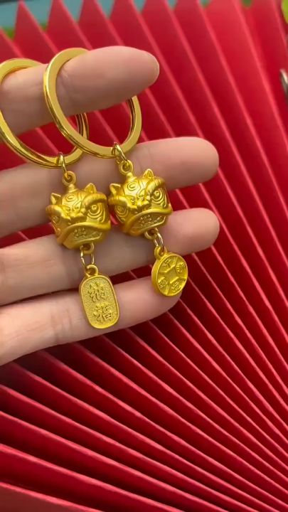 纯黄铜貔貅汽车钥匙扣吊坠挂饰手工编织潮男挂绳个性吊坠男女礼品Pure Brass Pixiu Car Keychain Pendant Pendant  Handwoven Fashion Men's Pendant Personalized Pendant [売店] 1 個黄铜汽车钥匙扣挂片钥匙环布扣江湖钥匙收纳扣纯铜真鍮車キーホルダーペンダントキーリング富バックル川と湖のキーストレージ