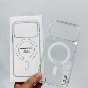 Ốp Điện Thoại Trong Suốt Từ Tính Cho iPhone 18/18 Pro/18 Pro Max Chống Sốc Hỗ Trợ Sạc Không Dây Chất Liệu Acrylic+PC+TPU