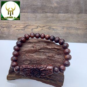 gelang kayu galih asem purba ukir bunga Fs011