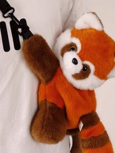 Túi Đeo Chéo Hình Mèo Bằng Vải Nhung Dễ Thương Túi Đeo Vai Hình Gấu Trúc Đồ Chơi Sinh Nhật Cho Bé Gái Túi Đeo Vai Hình Búp Bê Hoạt Hình