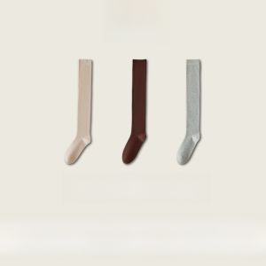 Tất ống dài MiiOW cotton dày dặn màu trơn cho nam