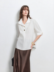 Vero Moda | Áo Sơ Mi Nữ Tencel Cổ V Thiết Kế Hai Chiều Tay Ngắn