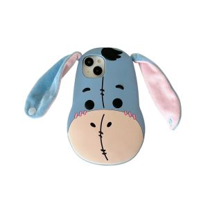 💗เทรนด์อินเทอร์เน็ตคนดัง + ในสต็อก + 3D ปลาค็อดนวัตกรรมยาวผ้าขนสัตว์ตลกเคสโทรศัพท์ลาหูรูปหน้าสำหรับ iPhone 11 12 13 14 15กันแดดป้องกันปลอก