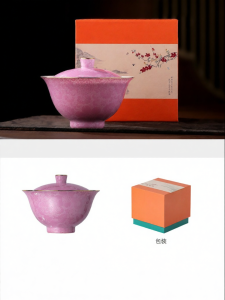 JINGDEZHEN | Bộ Gaiwan Trung Quốc Cao Cấp Vẽ Tay Có Bao Bì Quà
