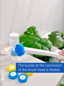 30ชิ้น แปรงขัดห้องน้ำแบบใช้แล้วทิ้ง / แปรงฟองน้ำทำความสะอาดห้องน้ำแบบติดผนังพร้อมที่แขวน / ชุดแปรงทำความสะอาดโถสุขภัณฑ์ / แปรงฟองน้ำทำความสะอาดห้องน้ำแบบใช้ในครัวเรือนพร้อมหัวแปรงแบบเปลี่ยนได้ / อุปกรณ์แปรงขัดห้องน้ำแบบหมุนได้ 360 องศา