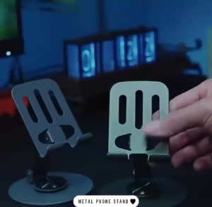 Foldable Cell Phone Stand for Desk 360 Rotation Adjustable Portable Aluminum Metal Phone Holder for All Phone Pad Tablet etc