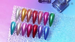 LILYCUTE 7ml  Mirror Metallic Nail Polish No Need of UV LED Lamp Nail Supplies Vernis Red Purple Mirror Effect for Nails