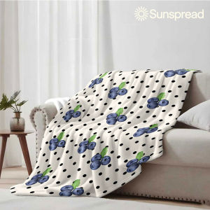Beast Kingdom | Blueberry Dot Soft Warm Flannel Blanket Lightweight Cozy Christmas Halloween Home Decor Room