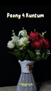 Bunga Mawar Peony 4 Kuntum Artificial Minimalis Home