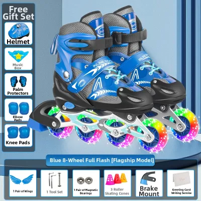 Adjustable LED Beginner Inline Skates Set