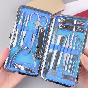 AFOODER ชูดกรรถไกรตัดเล็บ 19ชิ้น กรรถไกรตัดเล็บ ครบเช็ต อุปกรณ์ตัดเล็บ ที่กันคิ้ว, ไม้จิ้มหู กรรถไกรตัดขนจมูก 🚚 พร้อมส่ง