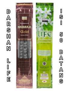 Dupa Life Maharaja Gold Jasmine Darshan Red Bathi Dupa Bharat Wasi isi 50 Batang (39 cm) Wangi India Aromaterapi
