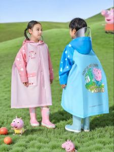 Children Waterproof Raincoat for School Large Backpack Slot